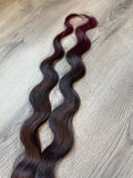 Black burgundy ombré deep wave