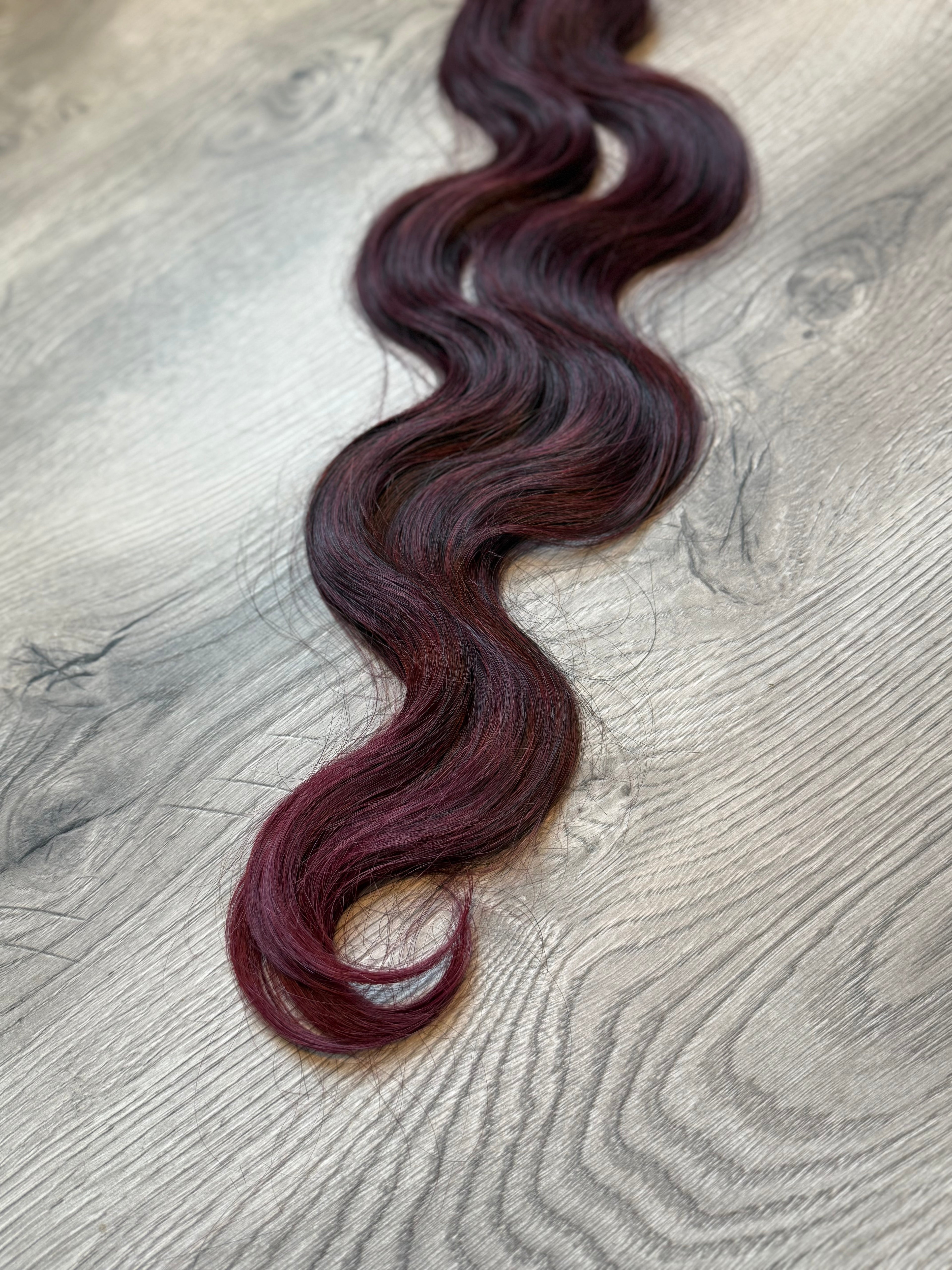 Burgundy deep wave
