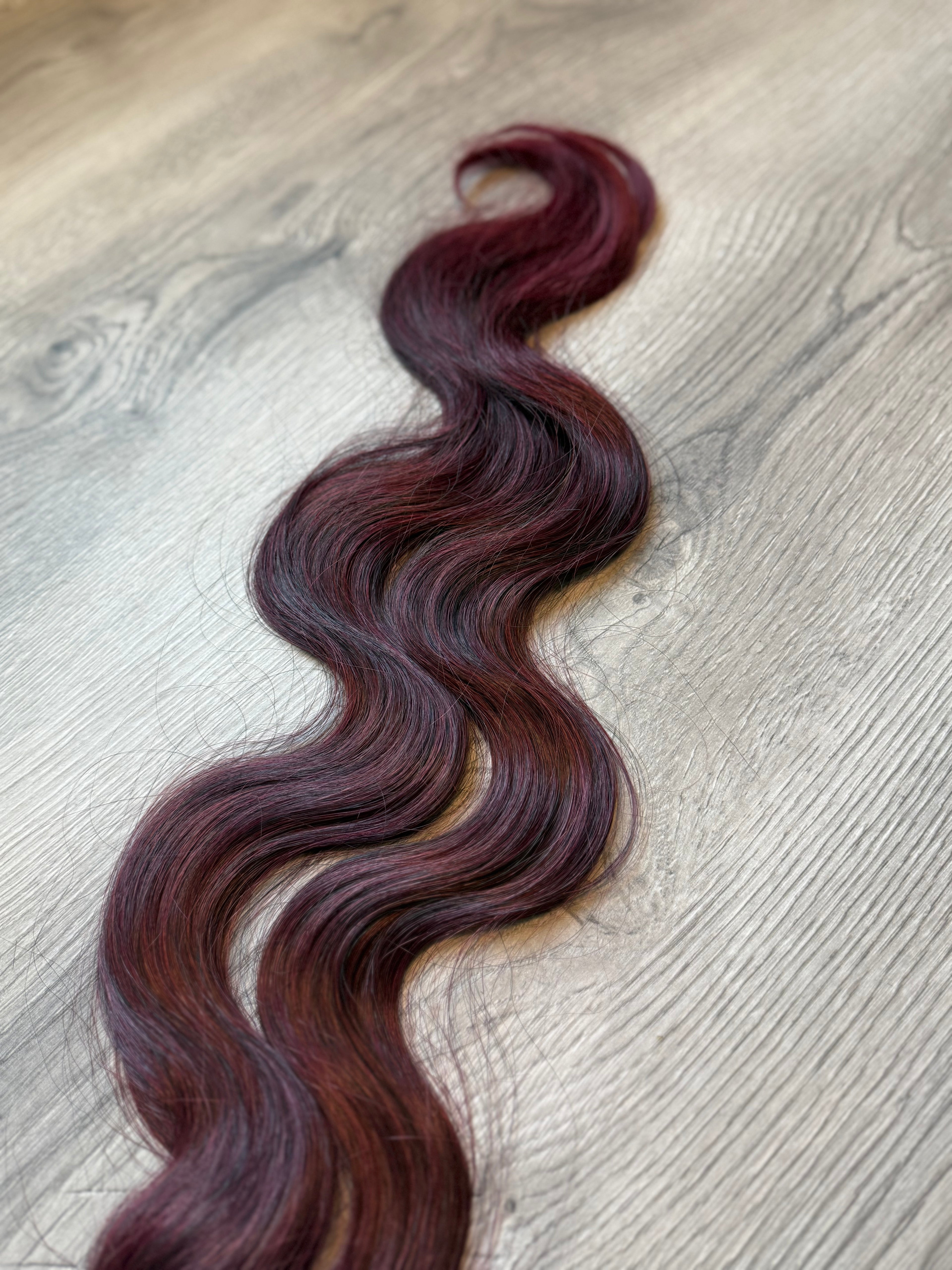 Burgundy deep wave