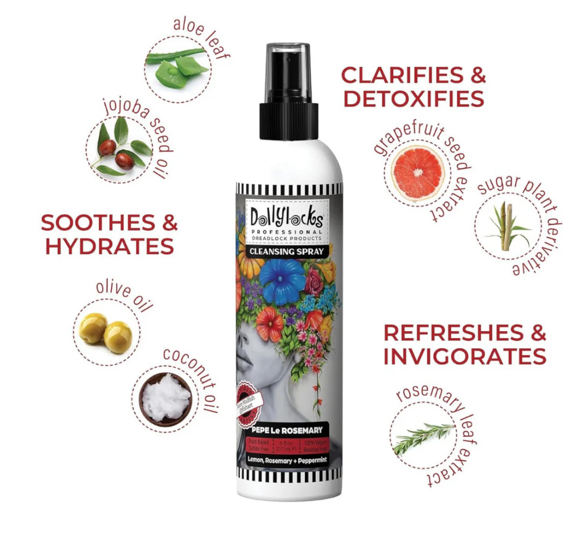 Pepe le rosemary cleansing spray